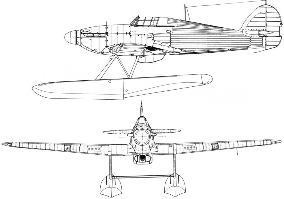 Hawker Hurricane Mk I нереализованный проект гидросамолета.jpg